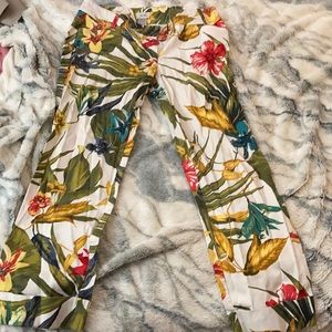 Floral work pants
